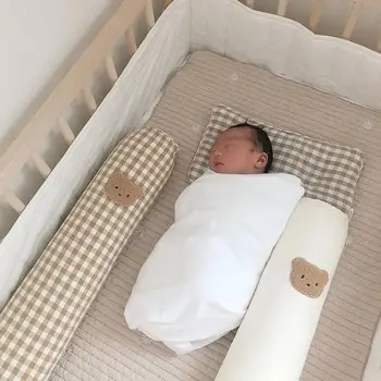 Подушка для грудного вскармливания новорожденного, Детская подушка с вышивкой, Хлопковая подушка в виде Лунного цилиндра, Подушка для детской кровати, Съемная моющаяся