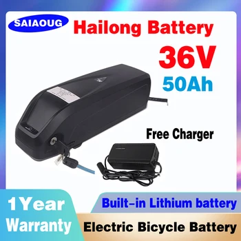 Перезаряжаемый Электрический Велосипед-Скутер литиевая батарея Hailong 18650 Аккумуляторная батарея 36V 16Ah 30Ah 50Ah Велосипедная литиевая батарея