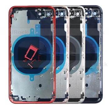 Корпуса мобильных телефонов Чехол для iPhone 8 с задним стеклом и средней рамкой с камерой и заменой заднего стекла для iPhone 8 2017