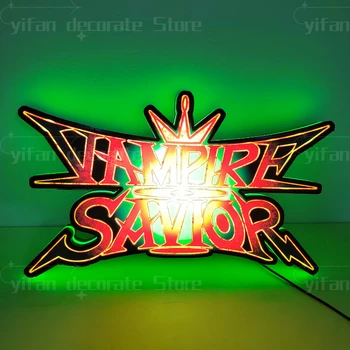 Изготовленный на заказ Спаситель вампиров-Логотип Lord of Vampir Светодиодный Ночник с 3D принтом, Настольный Лайтбокс, Настенный декор, Лучший подарок для детей, знаки RGB
