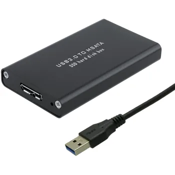 5 Гбит/с USB 3,0 для mSATA SSD Корпус USB3.0 для адаптера жесткого диска mini-SATA M2 SSD Внешний жесткий диск Мобильный ящик