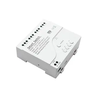 Tuya Zigbee Smart Switch Модуль 4 Канала 85-250 В WiFi Реле DIN-Рейка RF433 Пульт Дистанционного Управления Работает с Alexa Google Zigbee Hub