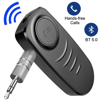 Беспроводной Приемник Bluetooth 5,0 Портативный Музыкальный Аудиоадаптер 3,5 мм Разъем Aux A2dp Для Автомобильного Стерео ПК Проводные Наушники Громкой Связи