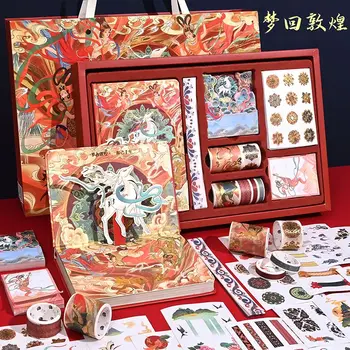 Набор ручной бухгалтерской книги в ретро-китайском стиле, Полный набор дешевых высококачественных Раскрасок для ручной бухгалтерской книги, Дневник для заметок