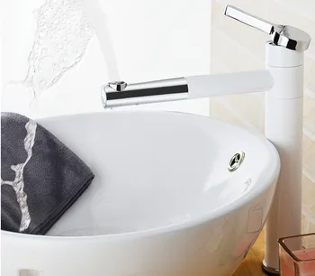 высококачественный латунный кран для ванной комнаты роскошного цвета, смеситель белого цвета, высокое качество BF002