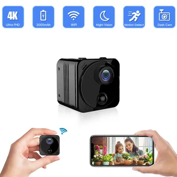 4K Беспроводная WiFi МИНИ-Камера 1080P HD Ночного Видения Smart Home Surveillance Security Protection IP Cam С Батареей 3000 мАч