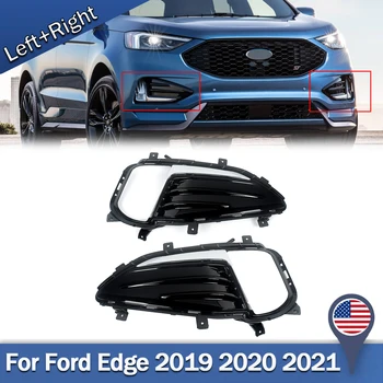 2x Для Ford Edge 2019-2021 Хромированный передний бампер противотуманные фары Крышка фонаря Безель LH + RH