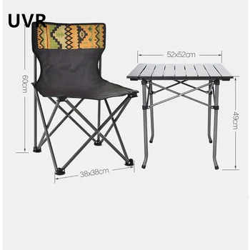 UVR Новый Складной Походный стол и стулья для Пляжного отдыха, Семейный набор для путешествий из пяти предметов, Портативный Уличный складной стол и стулья