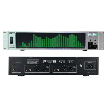Синий/Зеленый /Белый Анализатор звукового спектра BDS PP-131 Дисплей спектра VU Метр 31-Сегментный с серебристой панелью