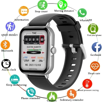 Смарт-часы Мужские Водонепроницаемые HD Bluetooth Вызов Интеллектуальный голосовой помощник Частота сердечных сокращений Женский спортивный смарт-браслет для Android IOS