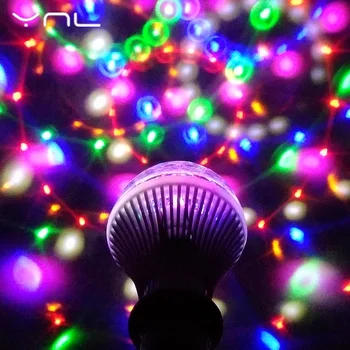 Светодиодная Лампа Crystal Stage Light RGB Лампа 6 Вт E27 Красочный Волшебный Хрустальный Шар DJ Disco Party KTV Home Effect Лампа С Автоматическим Вращением Лампы