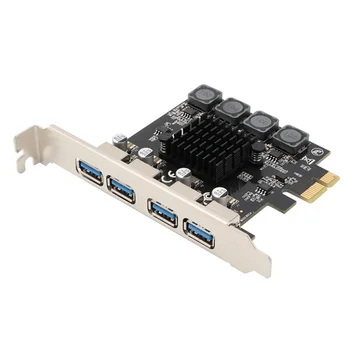 4 Порта USB 3,0 PCI-карта USB 3,0 PCI-E Карта расширения PCIE к USB 3,0 Карта-адаптер для PCIE 1X 4X 8X 16X Слот
