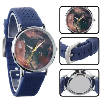 Кварцевые роскошные водонепроницаемые часы с 3 барами для мужчин Уникальный дизайн Повседневные модные наручные часы со светящимся силиконовым ремешком