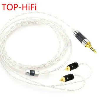 Топ-HiFi 1,2 метра 2.5/3.5/4.4 мм Сбалансированный Посеребренный кабель для обновления наушников для IER-M7, IER-M9, IER-Z1R, изготовленный на заказ кабель для наушников