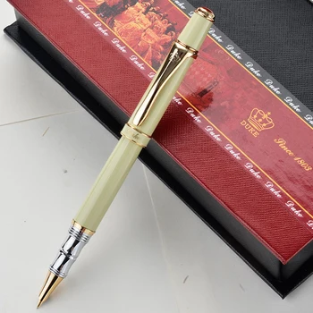 Высококачественная металлическая авторучка Duke 0,38 мм с очень тонким Наконечником, Деловая чернильная ручка для Письма, Подарочная коробка