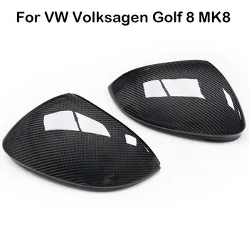 Настоящее Углеродное волокно Для VW Volkswagen Golf 8 MK8 Обновление Автомобильных Чехлов Для Зеркал заднего вида Модификация Замена Обновление Модели