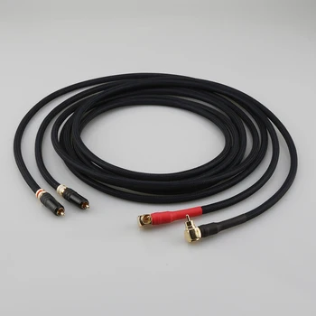 Высококачественный Посеребренный штекер RCA высшего качества К удлинительному кабелю RCA Audio с прямым углом HIFI