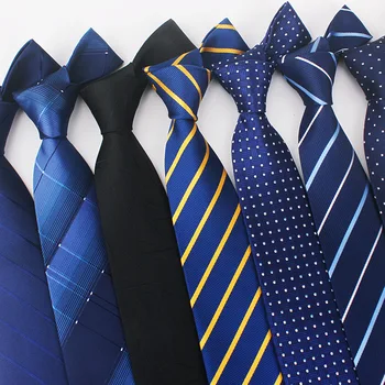 8 см полиэстер жаккардовый полосатый галстук оптом, 7 см мужской деловой галстук, повседневный красный, черный, синий