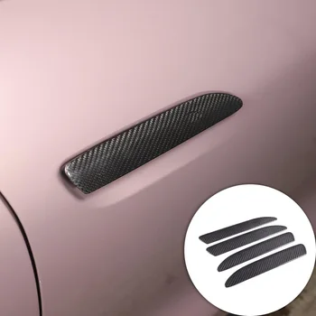 Для 19-22 Porsche Taycan наружная крышка ручки, декоративная наклейка на крышку, аксессуары для внешней отделки автомобиля, настоящий материал из углеродного волокна
