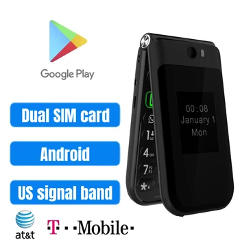 Американская модель 4G Android 8 MTK 6739 Смартфон с сенсорным экраном Filp Wifi 2,8 дюйма 1 ГБ + 8 ГБ
