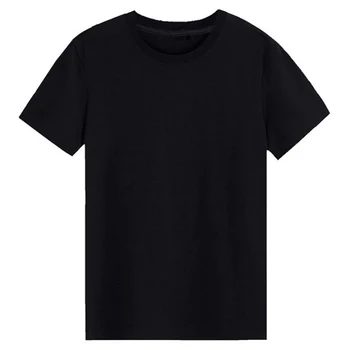 № 2 A1013 Тонкая футболка Мужская однотонная футболка Стандартная пустая футболка Черные белые футболки Топ Новый