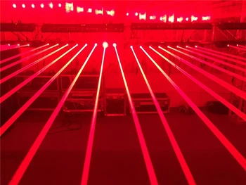 Восьмиголовочная восьмилучевая красная лазерная лампа лазерная шторка от дождя движущаяся головка сканирующая свадебное представление бар освещение сцены KTV