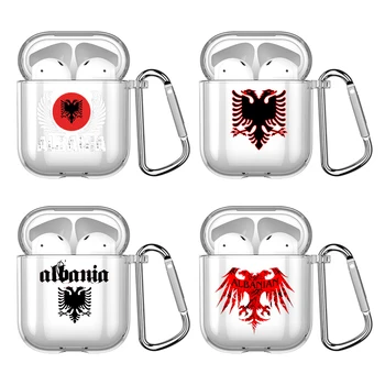 Албания Флаг Албанцев С Крючком Для Airpod Pro 3 Pro2 Прозрачная Крышка Аксессуары Силиконовый Чехол для Apple Airpods 2 1 Чехлы для наушников