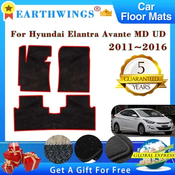 Для Hyundai Elantra Avante MD UD 2011 ~ 2016 2012 Автомобильные Коврики Rugs Панель Подножки Ковры Крышка Накладки Для Ног Стикеры Аксессуары
