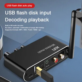 USB DAC Аудиоусилитель, Усилитель звука для наушников, преобразователь оптического волокна коаксиального в 3,5 мм, автомобильный динамик, U-диск, Bluetooth-приемник