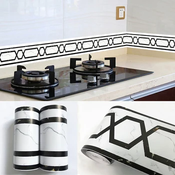 Самоклеящиеся обои 3D Геометрическая текстура мрамора, Границы стен, гостиная, кухня, Ванная комната, Водонепроницаемый Домашний декор, 3D обои
