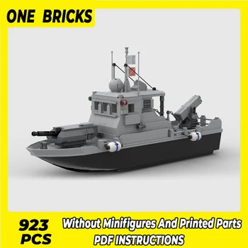 Строительные блоки Moc, военная модель Корабля береговой охраны, Технические кирпичи, сборка своими руками, знаменитые игрушки для детей, праздничные подарки