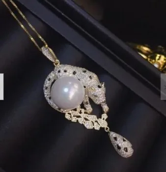 Натуральное круглое ожерелье из белого жемчуга Южного моря 9-10 мм AAA 9-10 925s