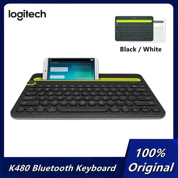 Клавиатура Logitech K480 Bluetooth с несколькими устройствами, ультратонкая беспроводная клавиатура Mini Mute для Windows Mac OS IOS Android