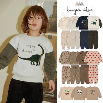 (кое-что в пути) Дания, Konges Slojd FW23, осенне-зимние детские свитера и брюки с плюшевым принтом
