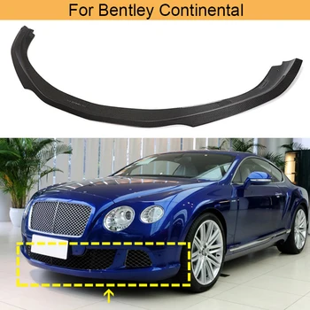 Спойлер для подбородка на переднем бампере автомобиля для Bentley Continental 2012-2014, спойлер для переднего бампера, защита фартука из углеродного волокна