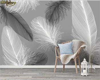beibehang Пользовательские обои 3D фреска современный скандинавский фон из перьев обои для домашнего декора papel de parede 3d обои