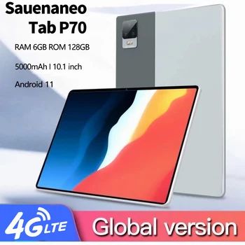 Sauenaneo Официальный планшетный ПК Pad P70 Android 11,0 Восьмиядерный 6 ГБ + 128 ГБ 10,1 Дюймовый IPS Экран с двумя сетевыми Вызовами 4G WiFi Планшеты