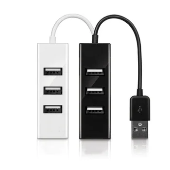 2021 Высокоскоростной Концентратор-Адаптер USB-Концентратор Mini USB 2.0 4-Портовый Разветвитель Для Портативных ПК Ноутбук-Ресивер Компьютерная Периферия Аксессуары