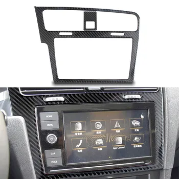 Центральная консоль автомобиля, GPS Навигационная панель, накладка, рамка, наклейка из углеродного волокна Для Volkswagen VW Golf 7 Gti Mk7 2014-2019