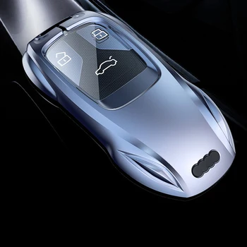 Модный Чехол для дистанционного ключа автомобиля из Цинкового Сплава, Высококачественный Брелок для Ключей Audi A6 A4 A3 Q2 Q3 Q5 Q7 A7 A8, Автомобильные Аксессуары Для Интерьера