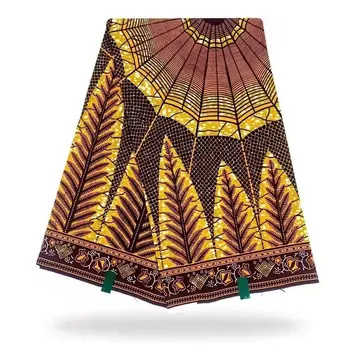 100% хлопок высококачественная африканская ткань с восковым принтом Анкара для изготовления платьев Гана настоящая восковая ткань 6 ярдов