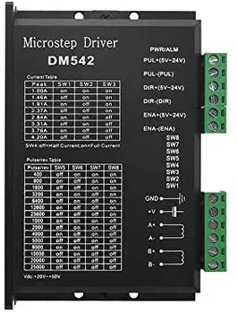 Цифровой микростепенный драйвер DM542 с ЧПУ, 2-фазный 20-50 В постоянного тока, Макс 4.2A для шаговых двигателей серий Nema 17, Nema 23 и Nema 34