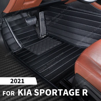 Изготовленные На заказ Коврики из углеродного волокна Для Kia Sportage R 2021, Ковровое покрытие для Ног, Аксессуары для интерьера автомобиля