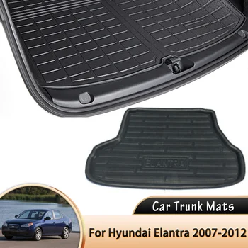 для Hyundai Elantra Avante HD 2007 ~ 2012 3D Автомобильные Анти-грязные Коврики для багажника Материал EVA Автомобильный Задний Грузовой Лоток Коврики для Багажника Задняя Накладка Багажника