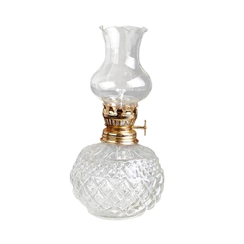 5X Керосиновая лампа для помещений, классическая керосиновая лампа с абажуром из прозрачного стекла, Церковные принадлежности для дома