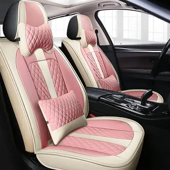Чехол для автокресла Универсальный полный для Toyota Avalon 2000-2004 Розовый Роскошный протектор сиденья Аксессуары для интерьера Автомобиля
