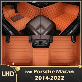 Автомобильные коврики для Porsche Macan 2014 2015 2016 2017 2018 2019 2020 2021 2022 Пользовательские автоматические накладки для ног автомобильный ковер