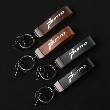Модный кожаный брелок для ключей в бизнес-подарок Для Мужчин И женщин, автомобильный брелок с логотипом на заказ Для аксессуаров Fiat Punto