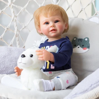 55 см Силиконовая Возрожденная кукла для малышей Boy Bonnie Baby Реалистичная Мягкая на Ощупь Водонепроницаемая 3D Окрашенная кожа
