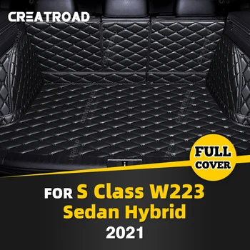 Автоматический Коврик для багажника с полным покрытием Mercedes S Class Sedan Hybrid W223 2021, Накладка для багажника Автомобиля, Аксессуары для защиты интерьера